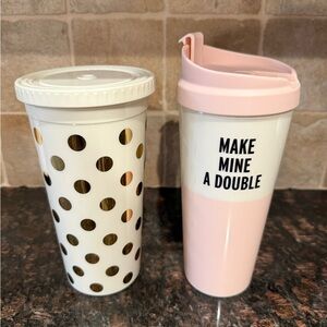 Kate Spade tumbler and coffee cup